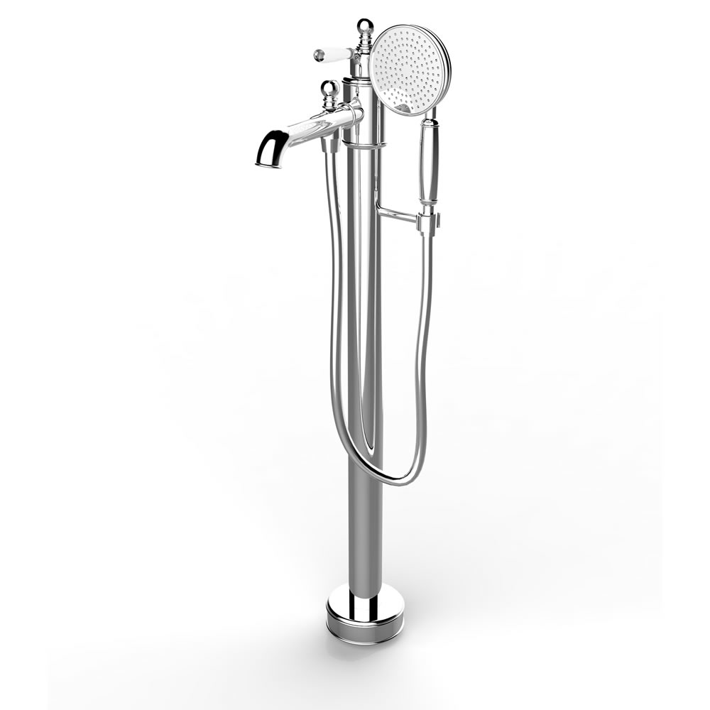 Arcade single-lever bath shower filler-floor mounted inc. floor mounting kit